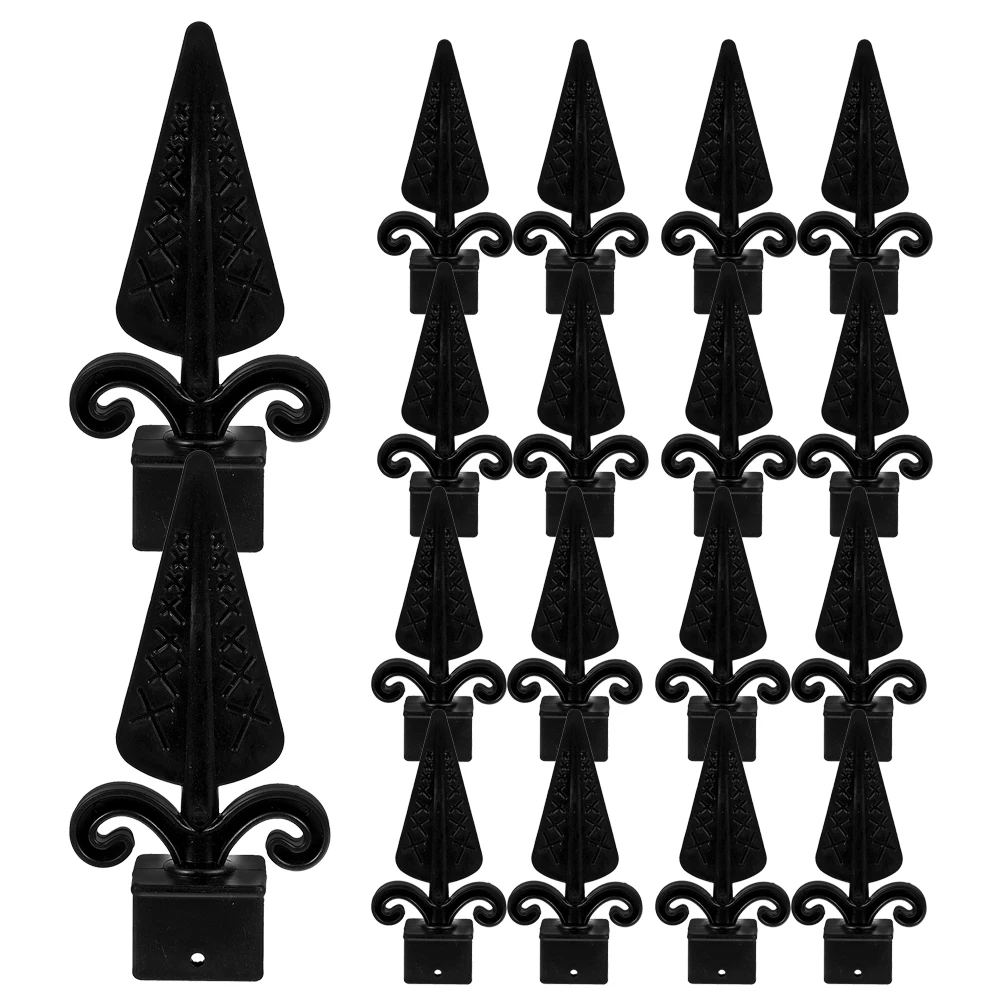 20 قطعة من أطراف الرمح المزخرفة المتينة، أطراف بديلة للحديقة الخارجية، رؤوس السياج النهائية، أغطية الملحقات #6