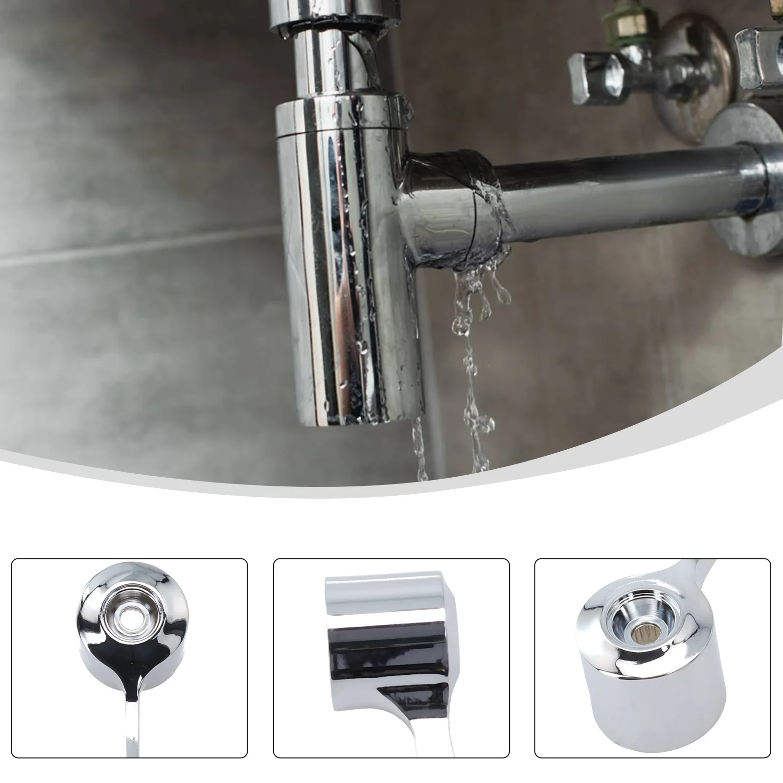 Parts Suitable Useful Basin Sink Tap Lever Head DIY Use Home Tool 1/4 Turn 2 Tap Hole Accessory Conversion Elements