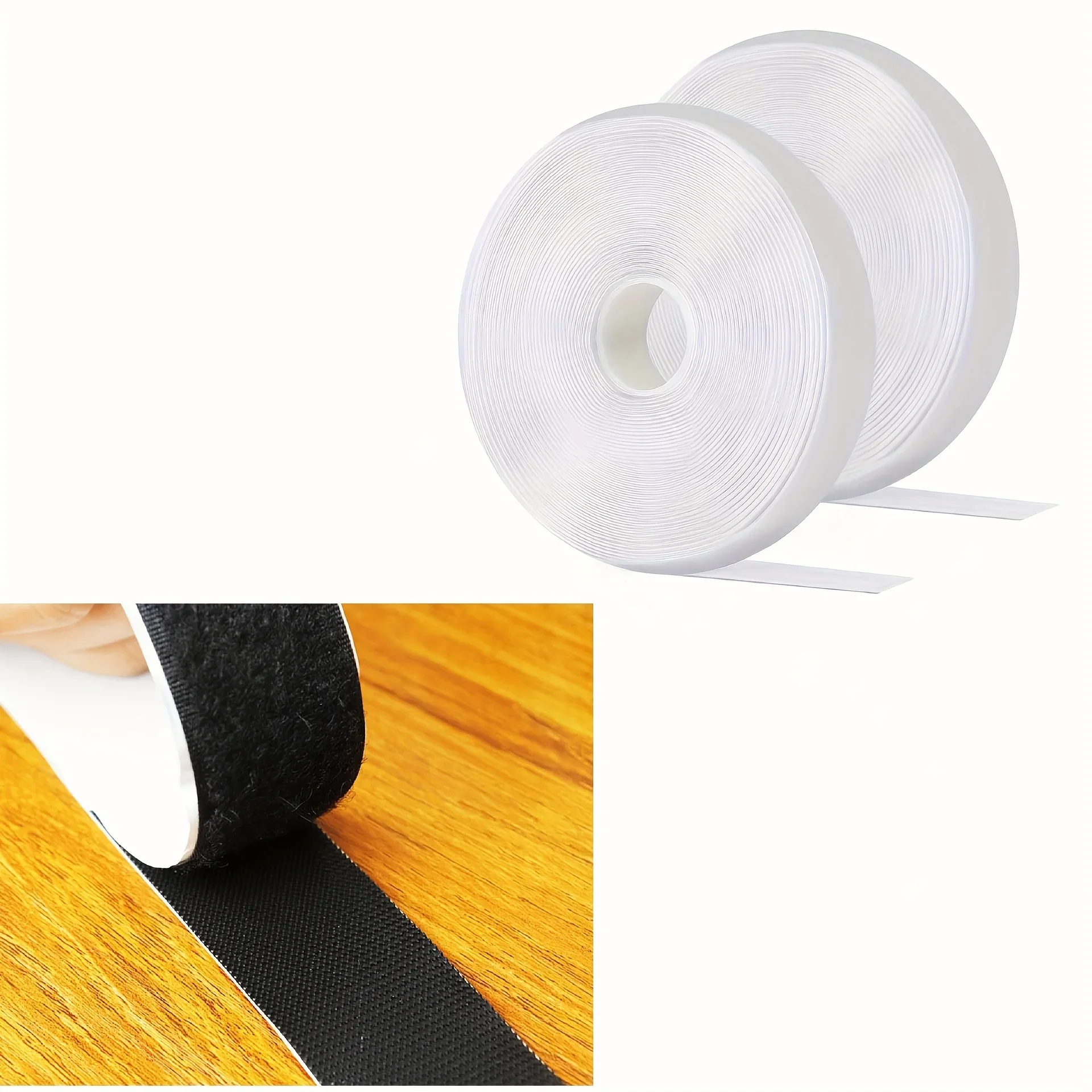 Self-Adhesive Hook and Loop, Fabric Double-Sided Tape with Tear-Apart Strong Adhesive Suitable for Fabrics, Mosquito Nets