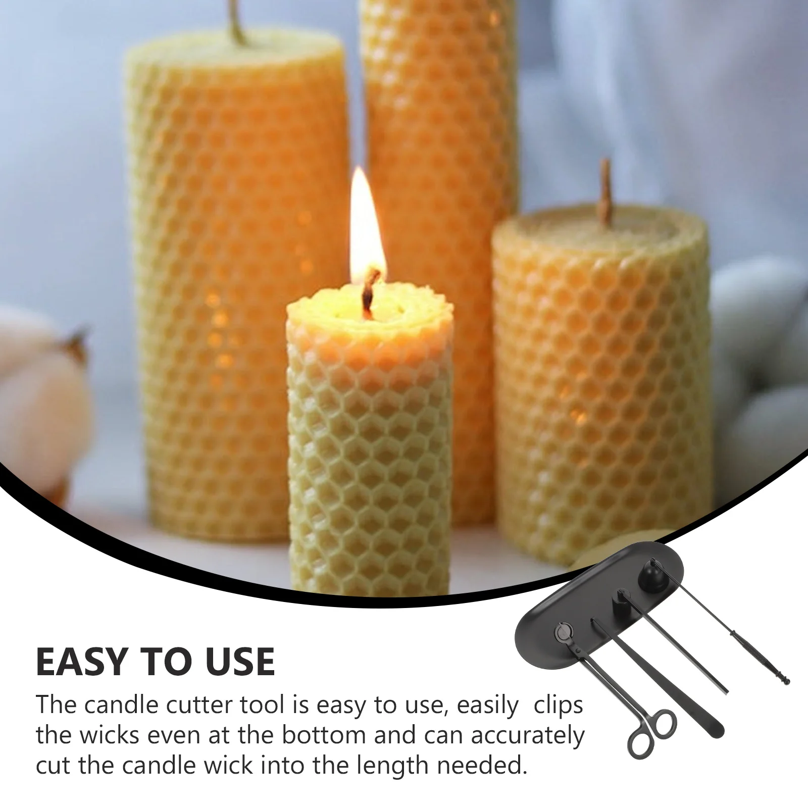 

Wick Grooming Kit Flame Snuffers No More Burnt Blobs Trimmer Scissors Clean