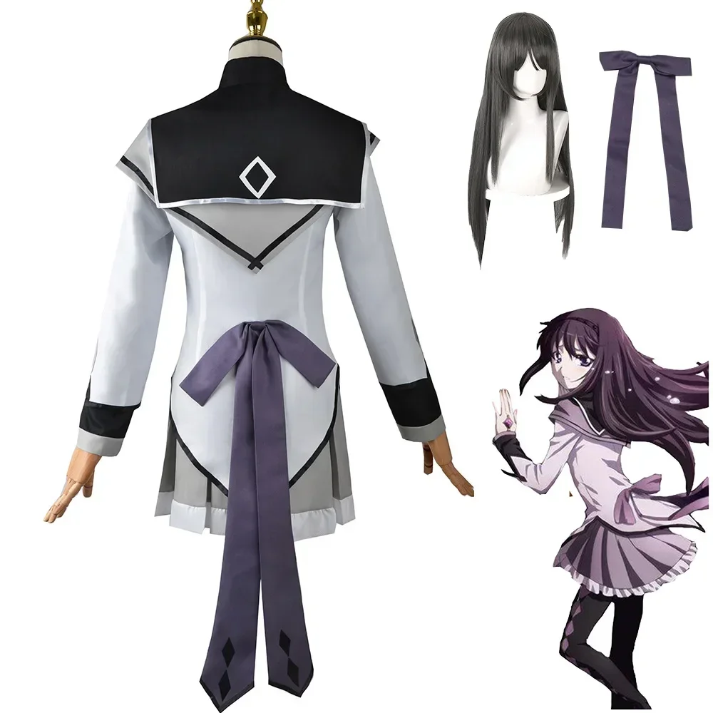 Disfraz de Kaname Madoka Akemi Homura, disfraz de Puella Magi Madoka Magica, uniforme de Carnaval para adultos, disfraces de Anime para Halloween, juego para mujer