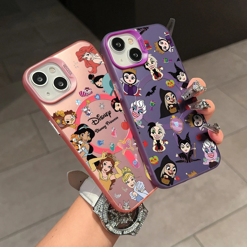 Disney Princess Alice Evil Queen Magsafe Magnetic Phone Case for IPhone 11 12 13 14 15 16 Pro Max Plus Lens Plated Cover