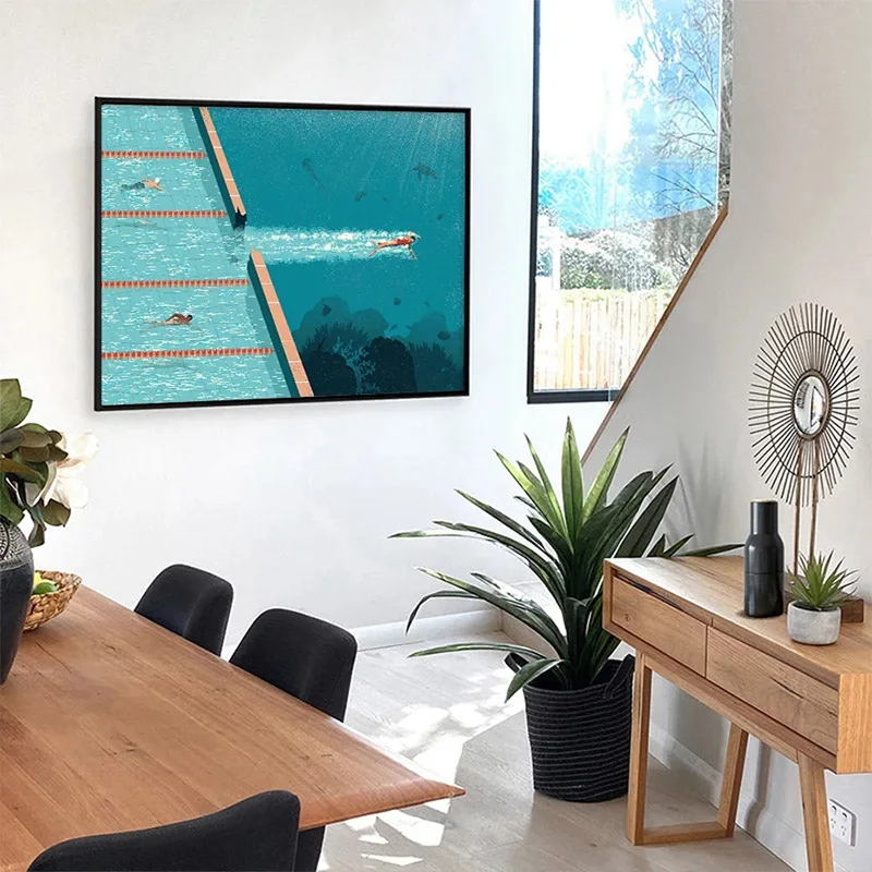 Abstract Expand Comfort Zone Swimming Pool Poster Canvas Paintings And Print Wall Art HD Pictures Home Decor Frameless Gifts