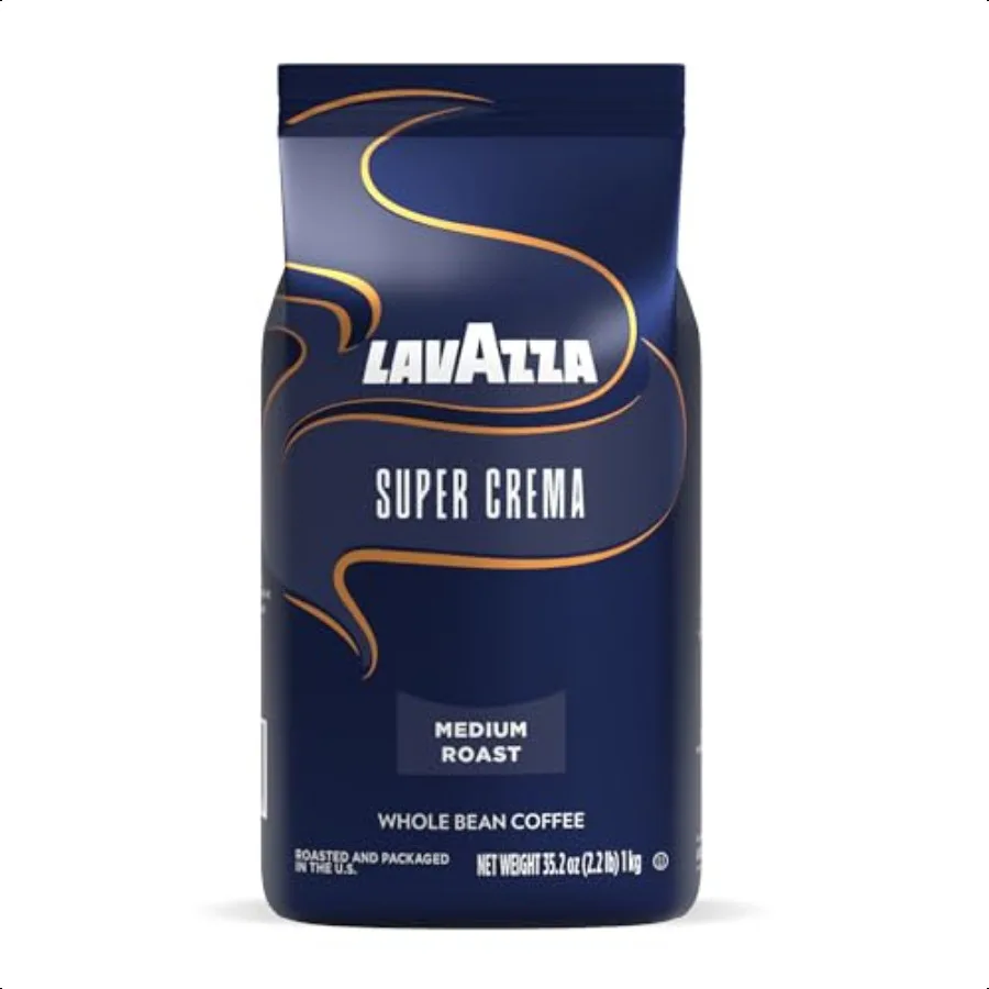 Lavazza er Crema Café en grano entero Medio Espro Tostado Arábica y Robusta Mezcla Bolsa de 2,2 lb Paquete May Variable Paquete de 1
