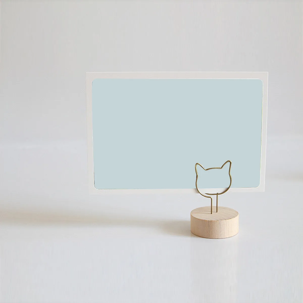 9Pcs Rustic Wood Memo Clips Assorted Shapes Photo Card Stand Holder for Christmas Anniversary Dorm Living Room Table Number
