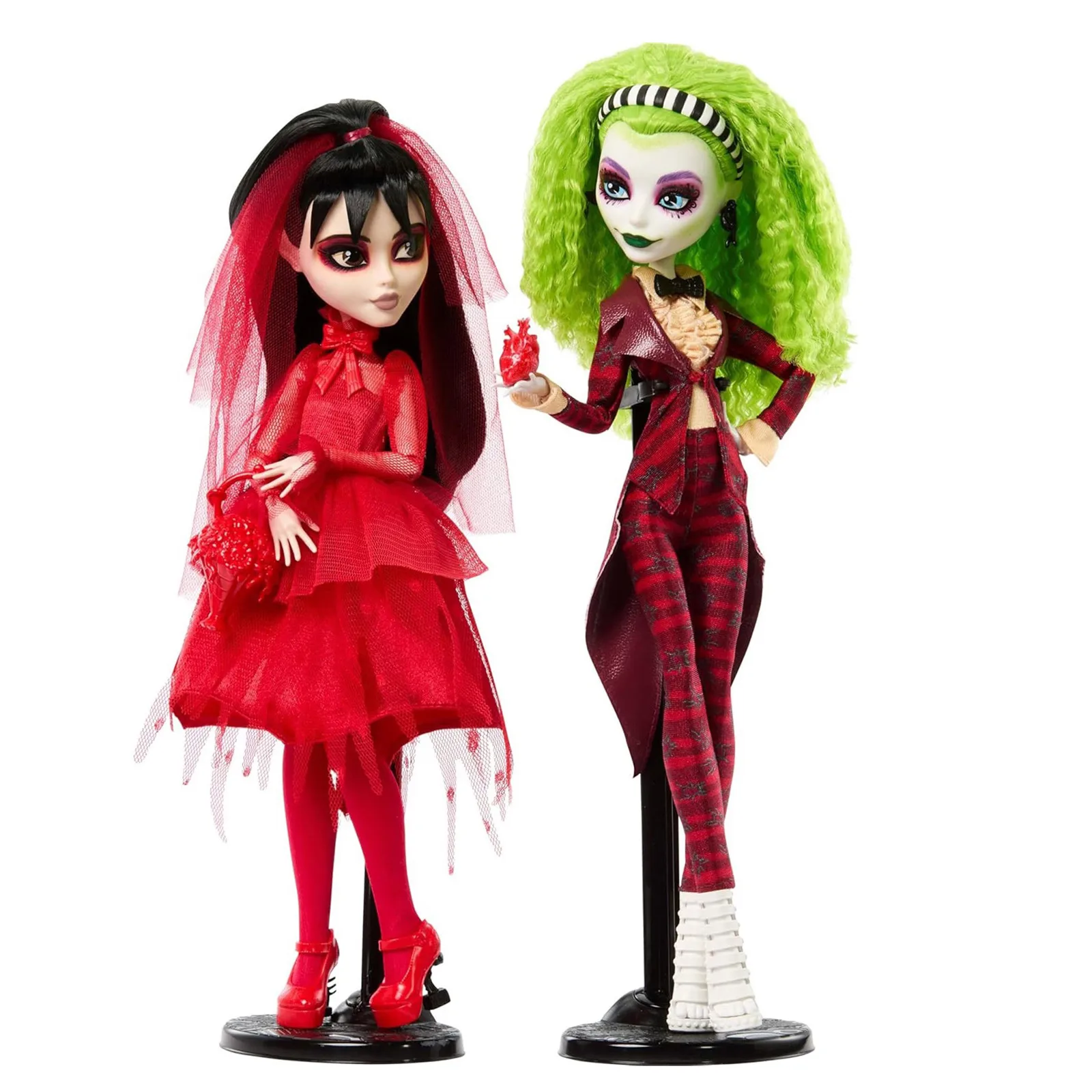 

2pc Wednesday Addams Dolls, 11.2 Inch Red Dresses Bride Suit , Made To Move Dolls, Birthday Gifts For Kids Girls Fans