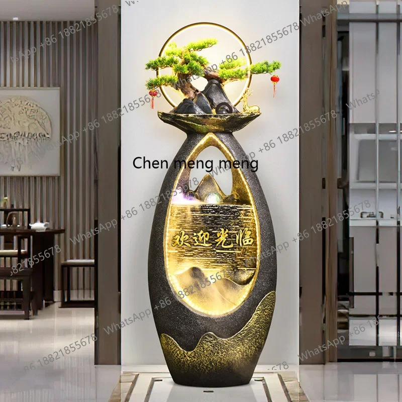 European-style flowing water ornament circulating water rockery mountain living room humidifier lucky opening decoration
