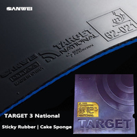 Original SANWEI TARGET 3 National Table Tennis Rubber Sticky Rubber Blue Sponge Target 3 Ping Pong Cake Sponge