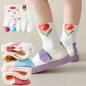 ถุงเท้าเด็กทารก5คู่/ล็อตลายการ์ตูนน่ารักเด็กทารกถุงเท้าข้อต่ำตาข่ายฝ้ายนิ่มสำหรับเด็กชายเด็กหญิงอายุ0-24เดือนเด็กแบบแฟชั่น