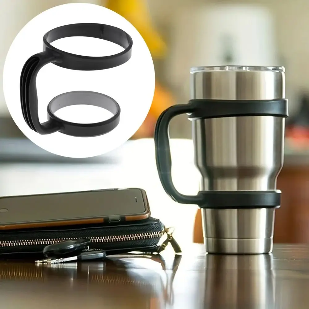 

Water Bottle Holder Double Rings Tumbler Cup Handle Plastic Durable Travel Mug Holder Insulated Car Cup Handle Thermos