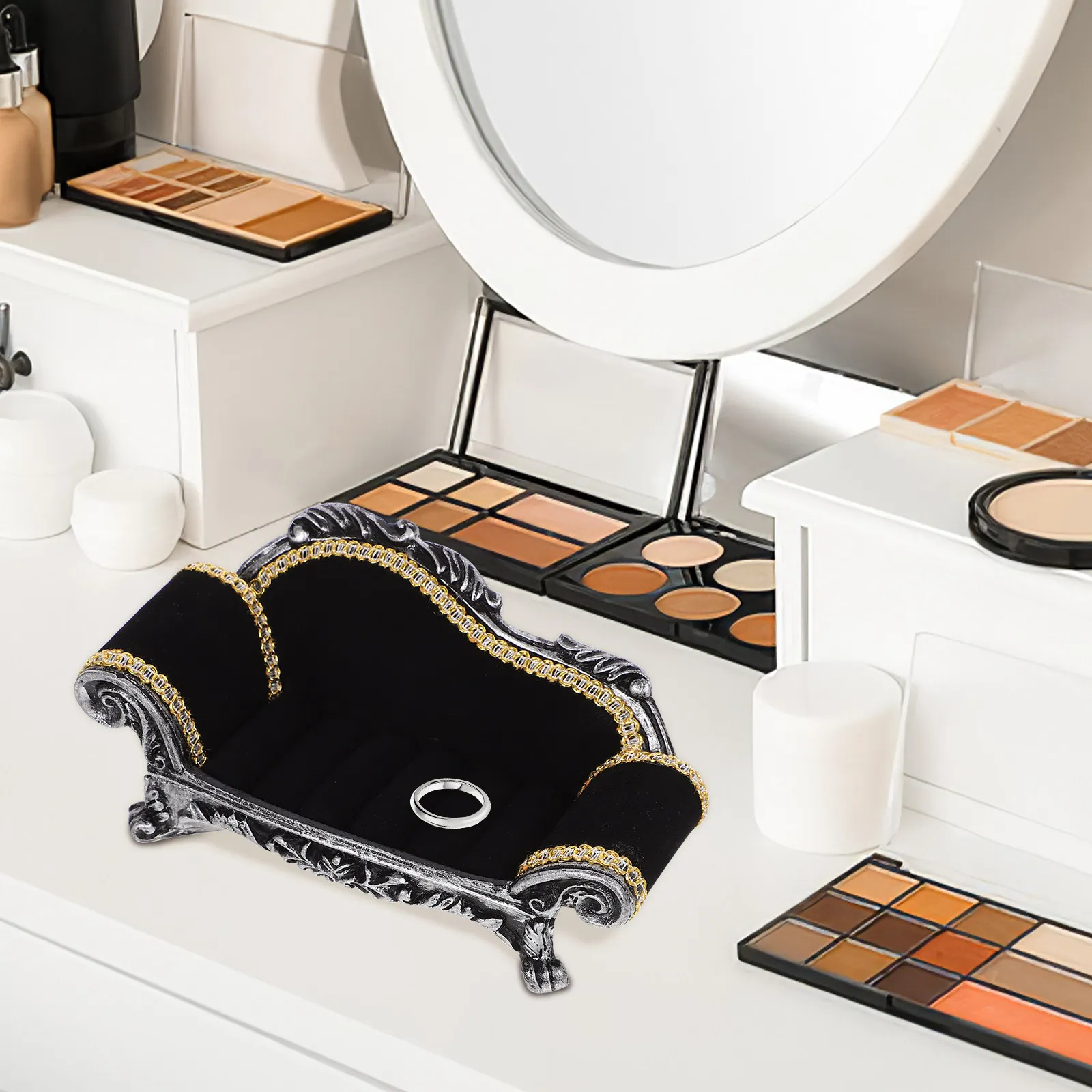 

Jewelry Display Rack for Earrings Rings Necklaces Bracelets Small Jewelry Organizer Tidy Dressing Table Decoration