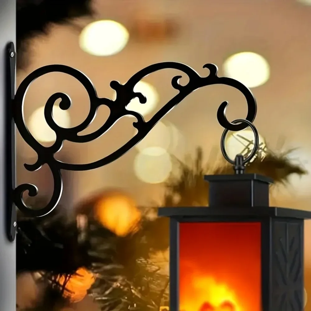 1 Piece Iron Wall Hooks for Hanging Plants,Lanterns & Wind Chimes - Easy-to-install metal brackets for indoor/outdoor home décor