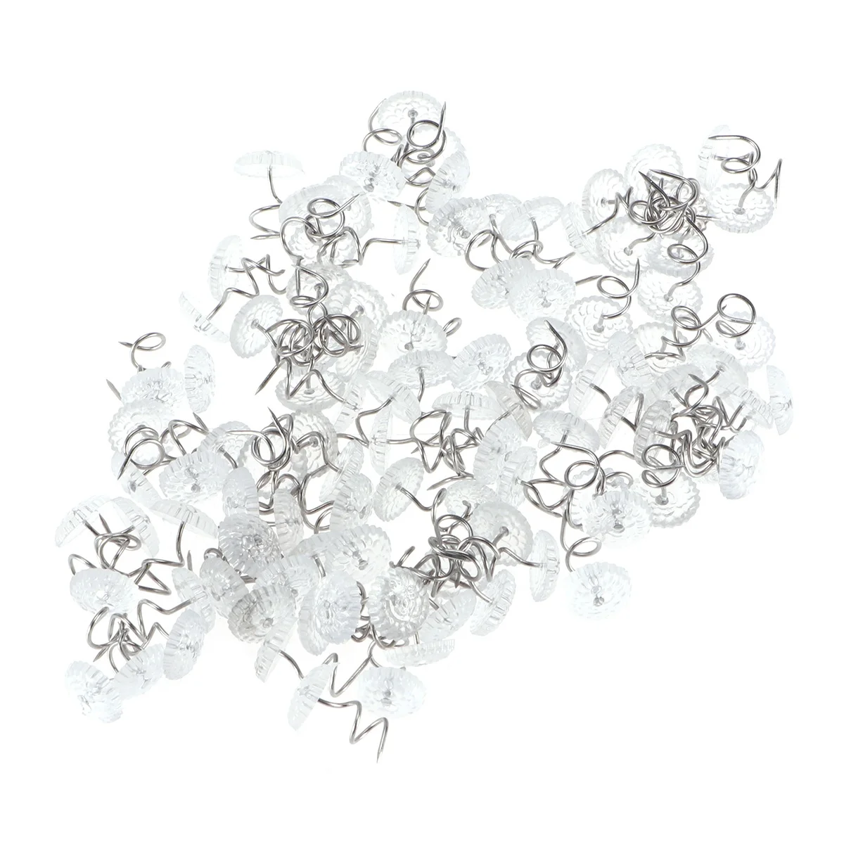 

100pcs Clear Head Twist Pins Furniture Tacks Anti Slip Rust Proof Bedskirt Nails Sheet Holder Fixer Home Artifact