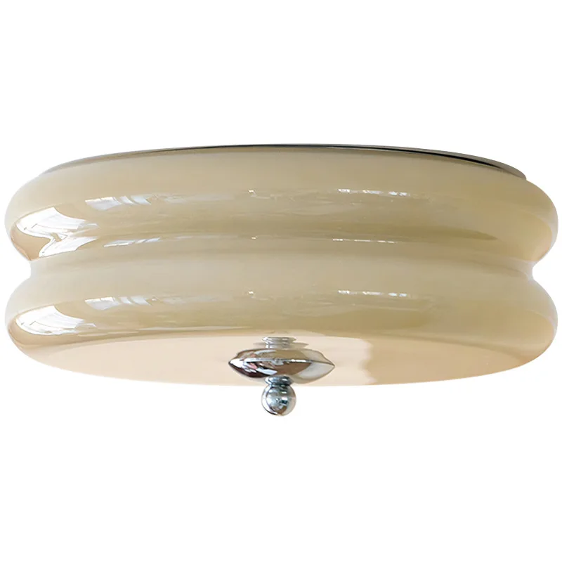 Ceiling lamp French medieval glass balcony Cream wind study cloakroom designer