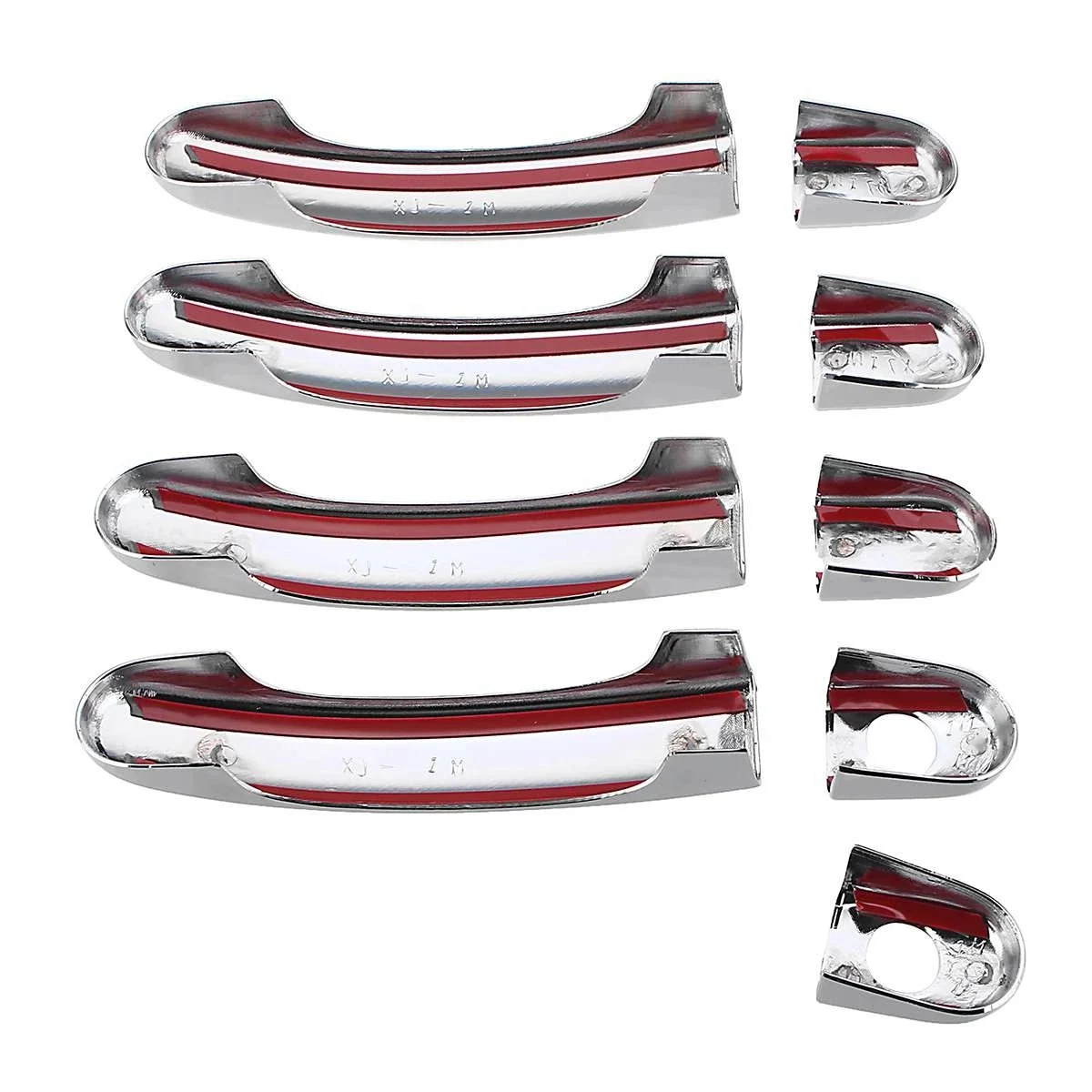 Leading-9Pcs Set ABS Chrome Door Handle Covers Trim For TRANSPORTER T5 T6 CADDY VAN 2003-2015