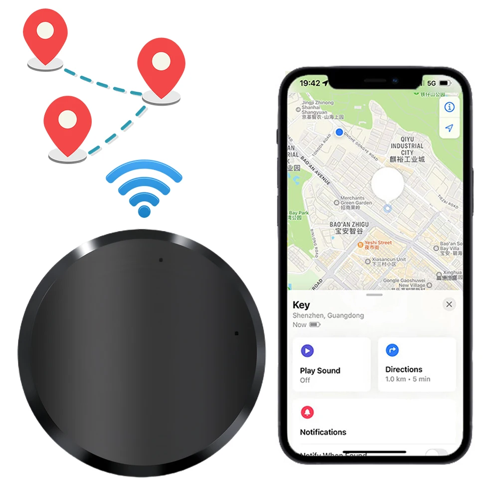Localizzatore magnetico antifurto in tempo reale Dispositivo di localizzazione del veicolo per auto Localizzatore di posizionamento del portafoglio per bambini per animali domestici Localizzatore Smart Finder