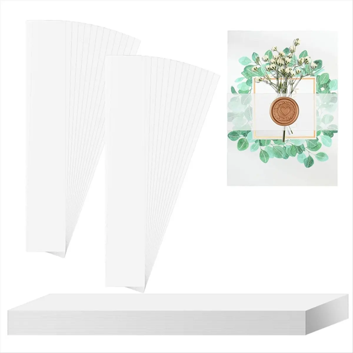 AT16 150 Pcs Clear Invitation Band for 5x7 Invitations Vellum Belly Band for Wedding Invitation Wraps Vellum Paper Belly