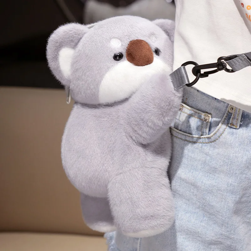 Miniso-muñeco de Koala de peluche, bolso cruzado, mochila de viaje para compras, bonito perro, regalo para niños, mochila escolar