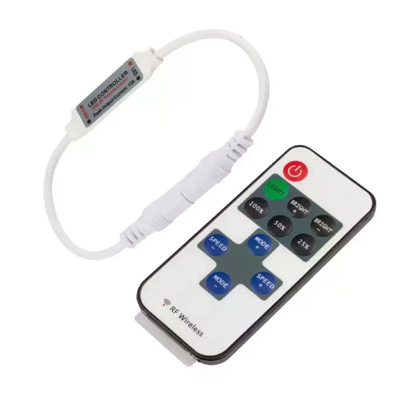 1 Set Brightness Adjustment Dimming 12V 24V RF Remote LED Controller For LED Strip Neon Light 5050 / 2835/ COB