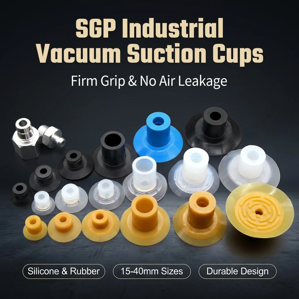 Pneumatic Sucker SGP Series Vacuum Suction Cup for Paper Plastic Bag Injection Molding Machine Manipulator Various Sizes Availab