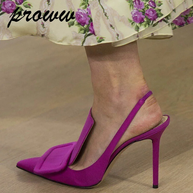 حذاء بكعب ستيليتو مع إبزيم مربع كبير الحجم، حذاء نسائي مثير بكعب عالٍ سهل الارتداء