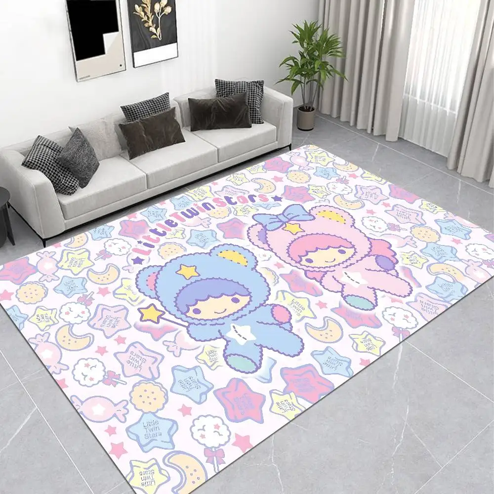 L-Little T-Twin S-Stars Hallway Carpet Retro Multiple Choice Living Room Kitchen Rug Non-Slip Welcome Rug