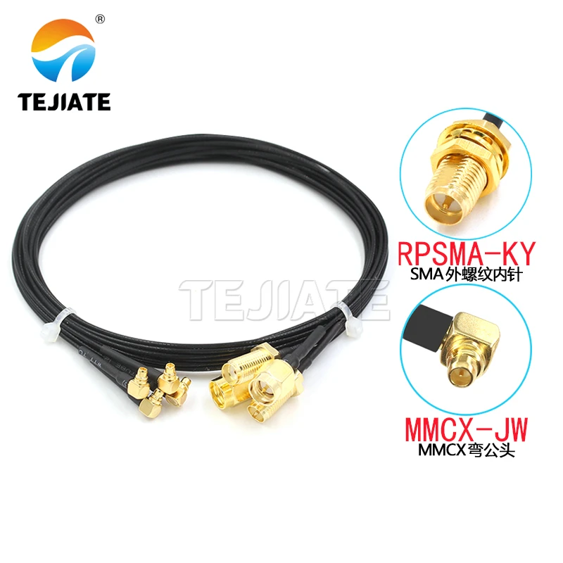 1 szt. MMCX do SMA kabel adapter SMA męski do MMCX-JW wygięty męski przedłużacz MMCX przewód testowy kabel RF rf1, 13