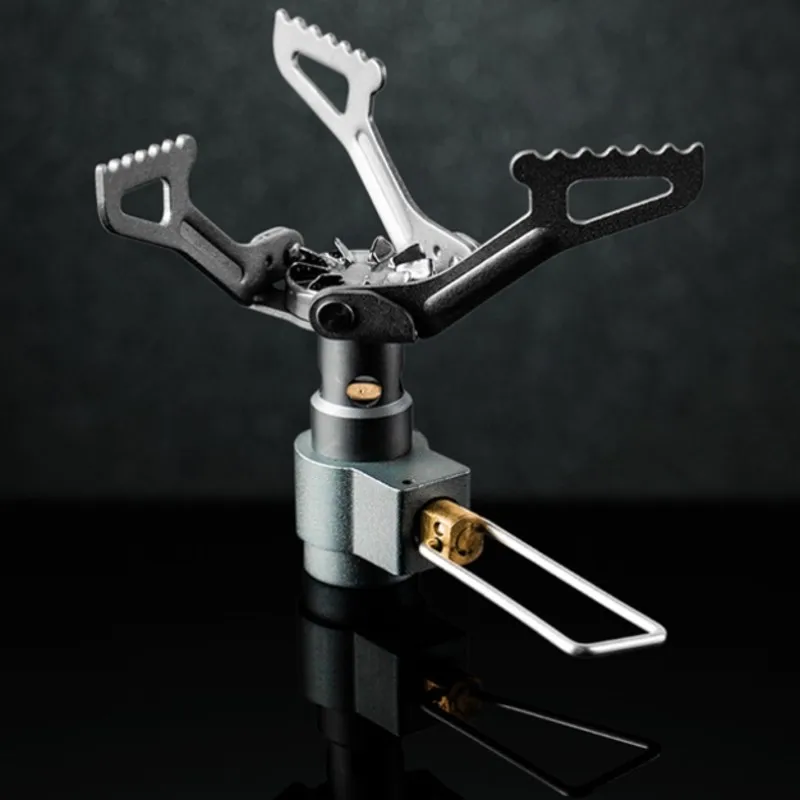 ABGH--3000T Mini Hornillo de Gas para Camping, Hornillo de Bolsillo de Una Pieza, Hornillo Plegable para Senderismo al Aire Libre, Hornillo Portátil