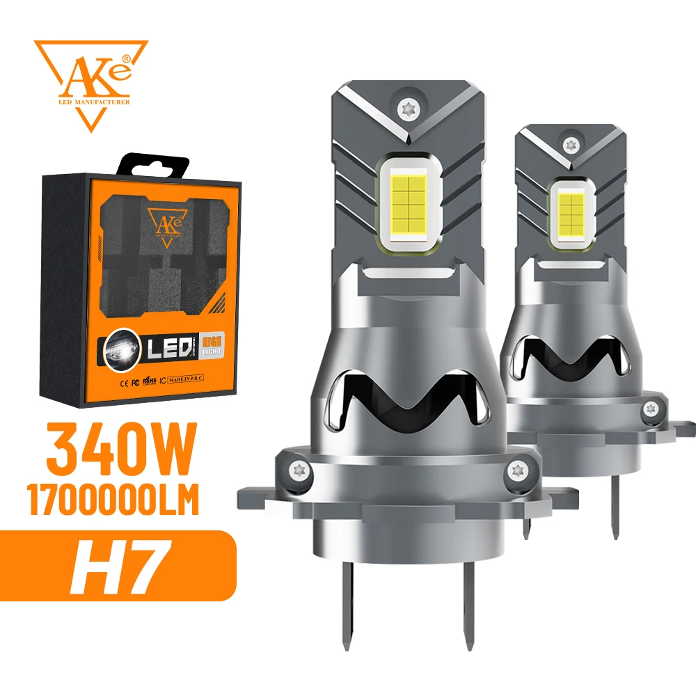 H7 Led المصباح Canbus 1:1 أضواء سيارة صغيرة الحجم مع مروحة 1700000LM السوبر مشرق اللاسلكية توربو الضباب لمبة 6000K مصابيح السيارات