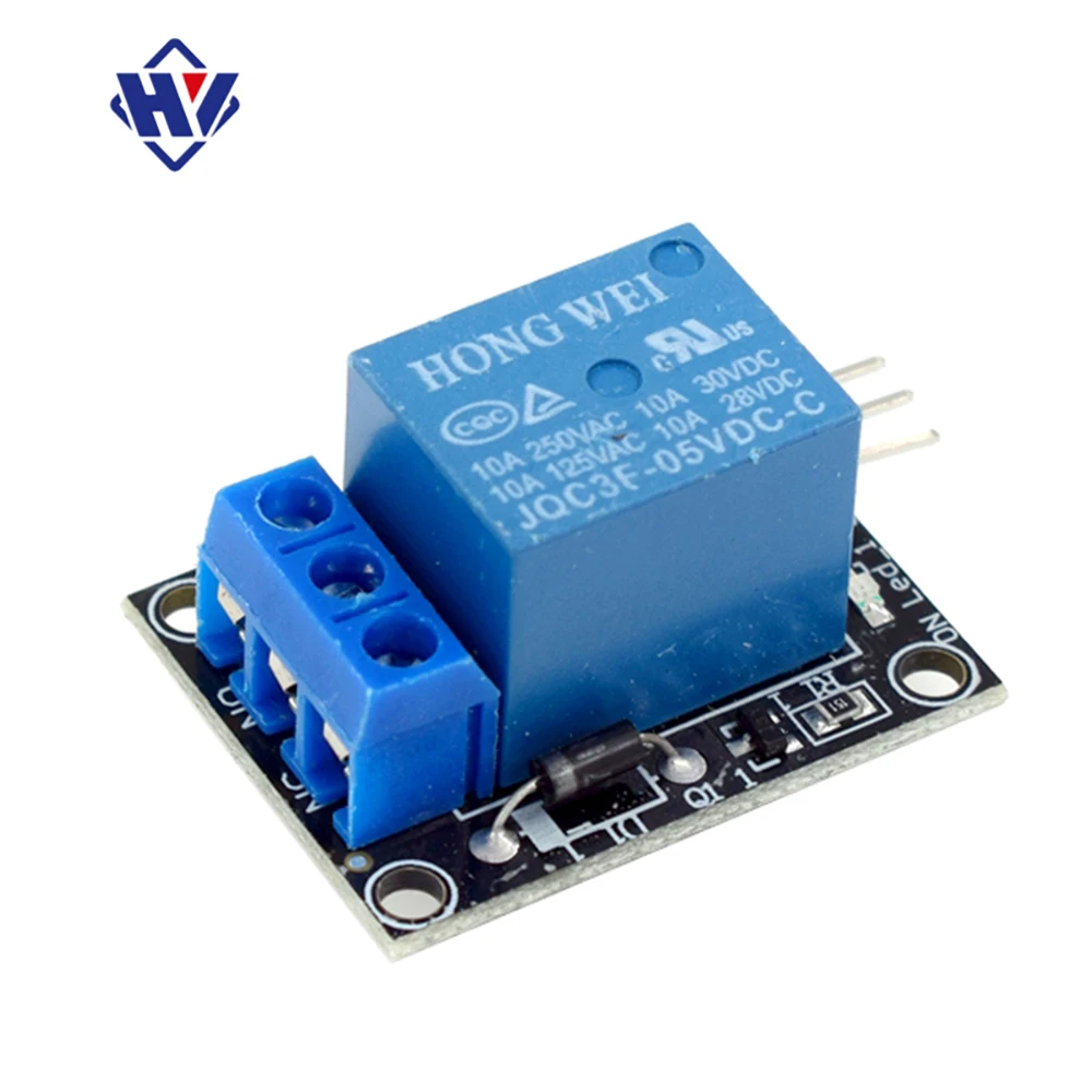 1 channel single-phase 5V relay module KY-019 1 blue relay module for Arduino 5V-12V TTL control signal MCU development module