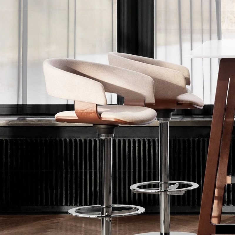 كرسي طعام على شكل جزيرة للاستقبال، حديث عالي الجودة من الفولاذ المقاوم للصدأ، يدور عالي #2