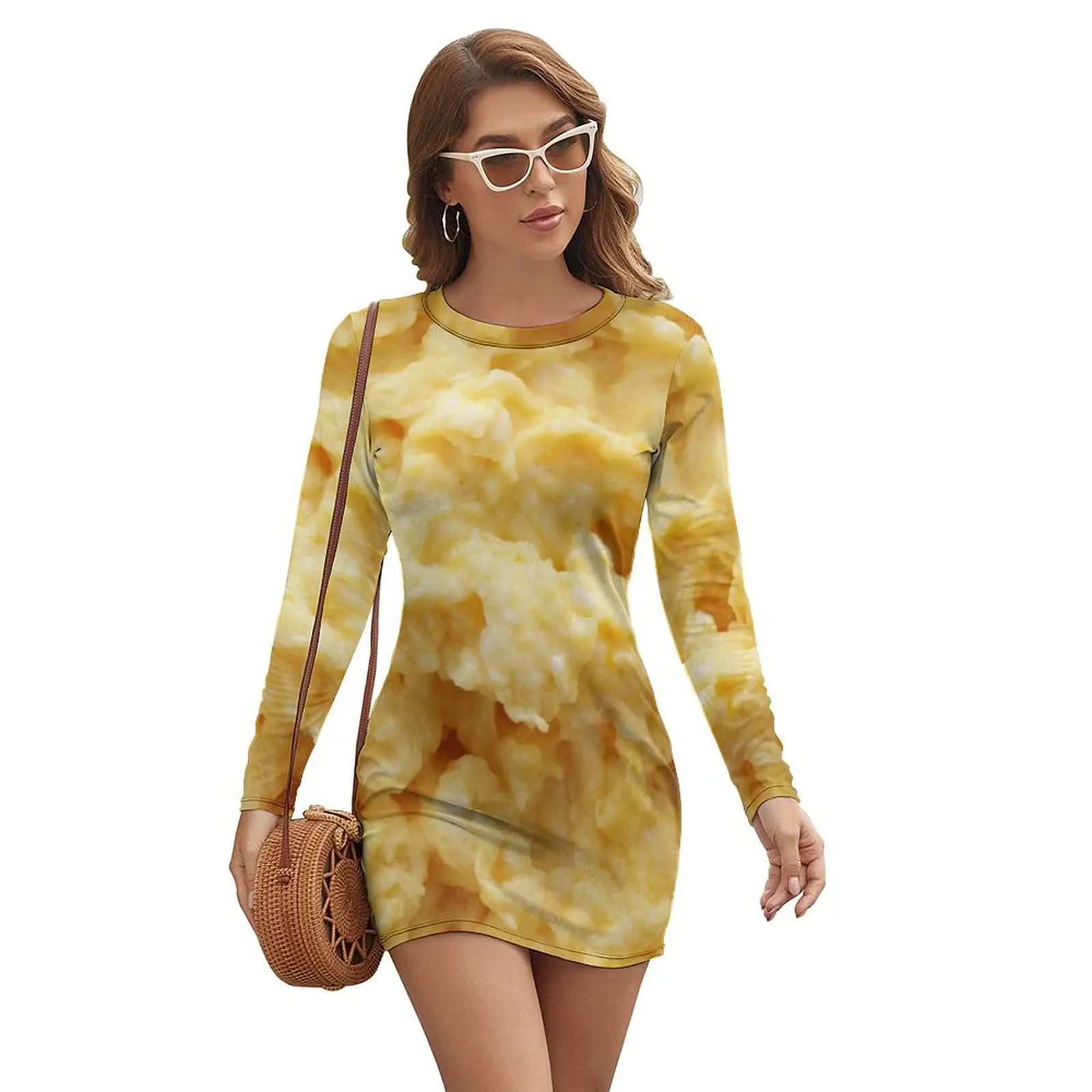 

Scrambled Eggs Long-sleeved Dress women party dresses dress for women summer Summer women's clothing dresses for women