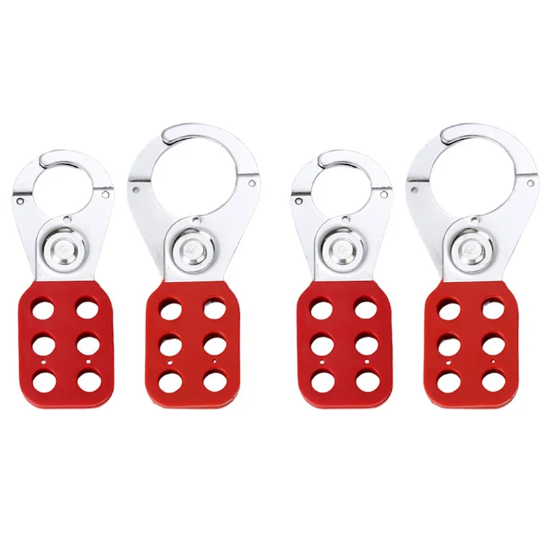4-delige Lock Out Tag Out Lock Hasp Veiligheidshangslot Lockout Staal Nylon Hasp Lock voor industriële apparatuur-B61B