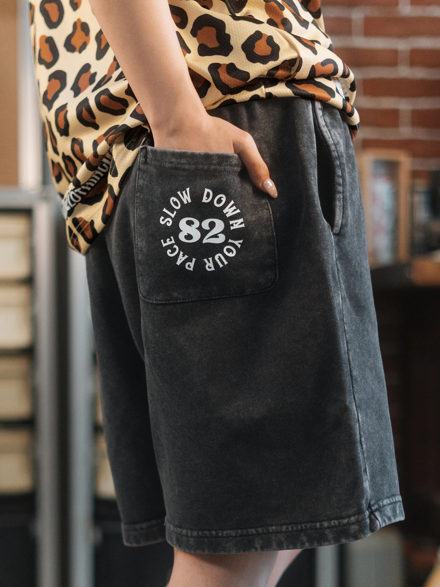 Washed Casual Shorts 420g Loose Wide Leg Five-Quarter Length Cotton Shorts for City Commuting And Daily Wear Summer Shorts