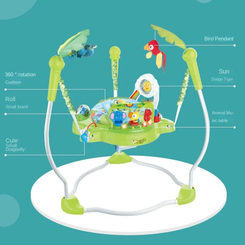 Multi-Function Electric Swing for Children Baby Jumping Walker Cradle Rainforest Baby Swing Rocking Chair Activity Center