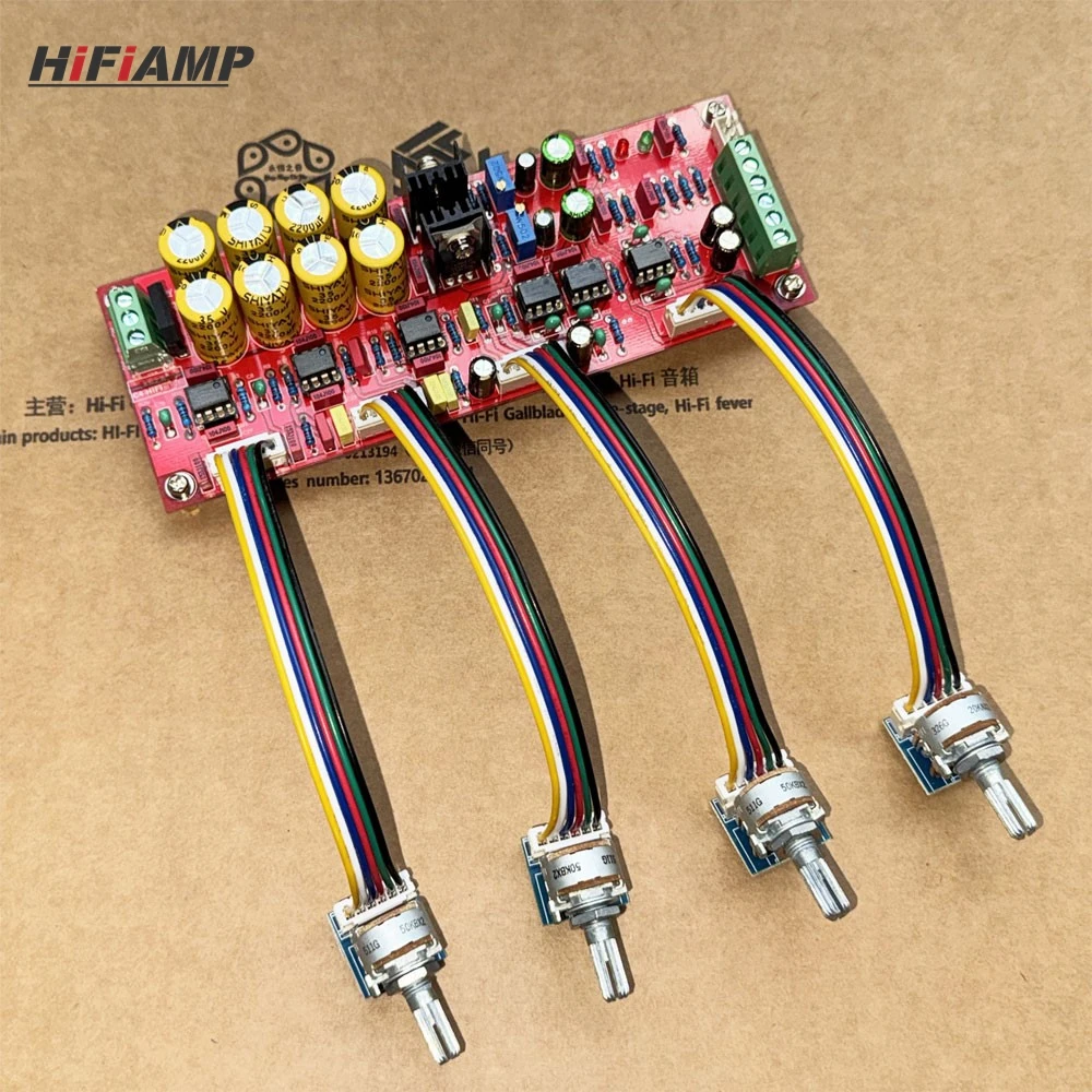 HiFiAMP C4 Preamplifier Board Low Distortion HiFi Audio Tuning Module Replacement for Mclntosh (Potentiometer with Lead Wire)