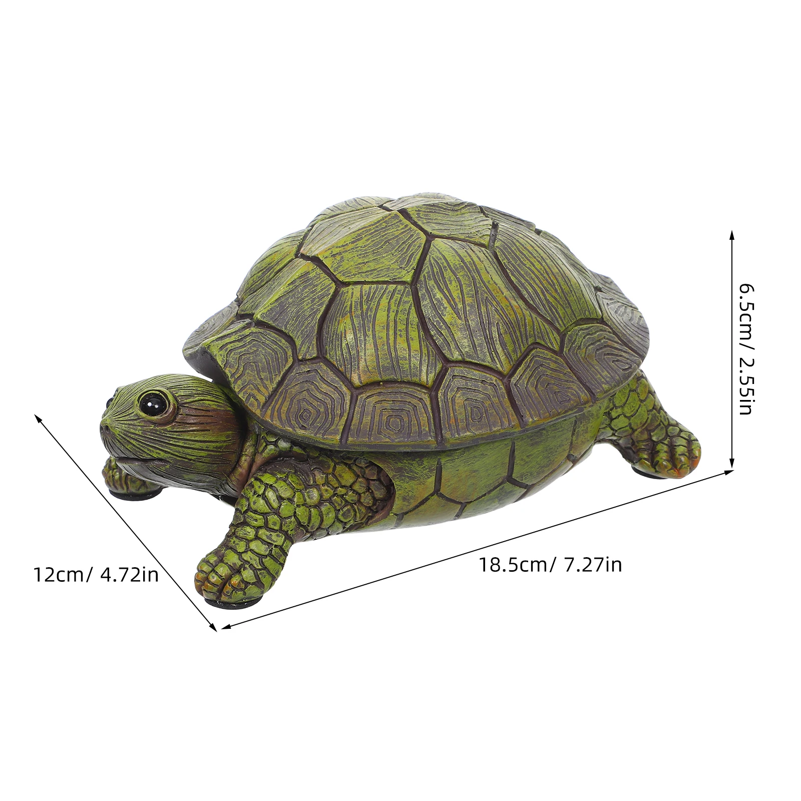 Turtle Key Hider Outdoor Waterproof Resin Hidden Key Storage Box for Garden Yard Decor Discreet Spare Keys Holder Realistic Fake