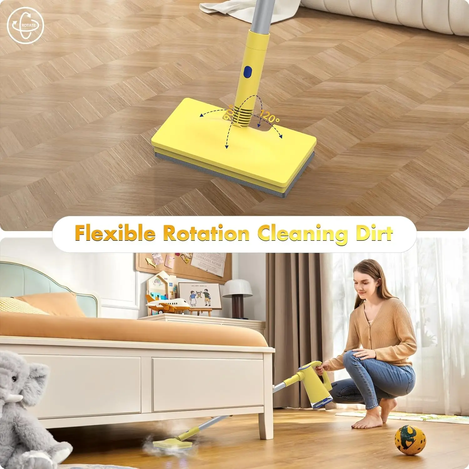 OMESER 6 in 1 Steam Cleaner Vacuum Mop Wet Dry Vacuum Cleaner for Hard floor Steam Cleaner Water Tank