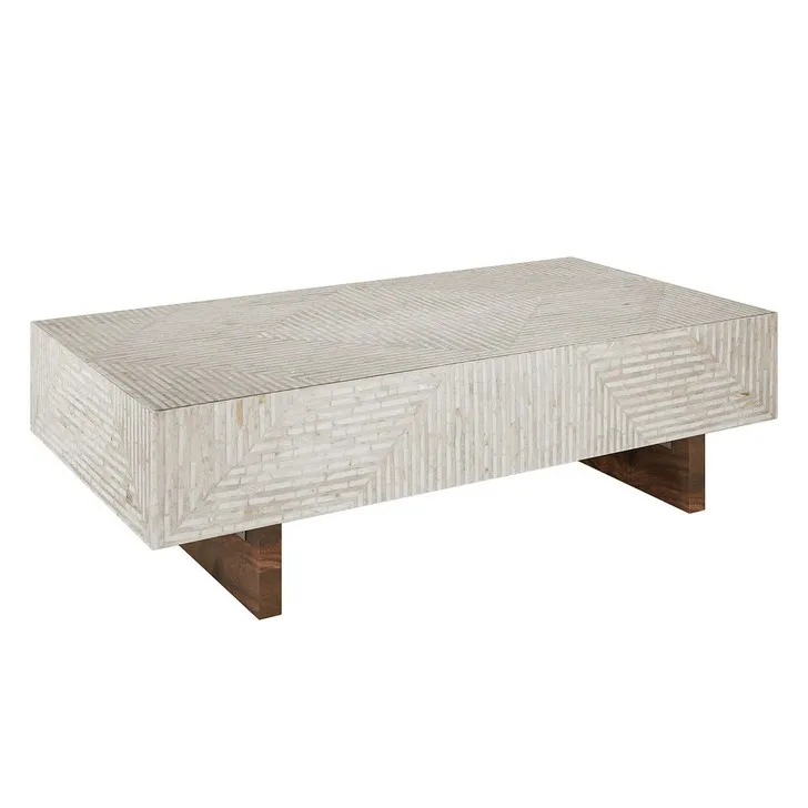 #New Design Mother of Pearl Inlay Coffee Table Decorative MOP Table Living Room Furniture Made in Vietnam