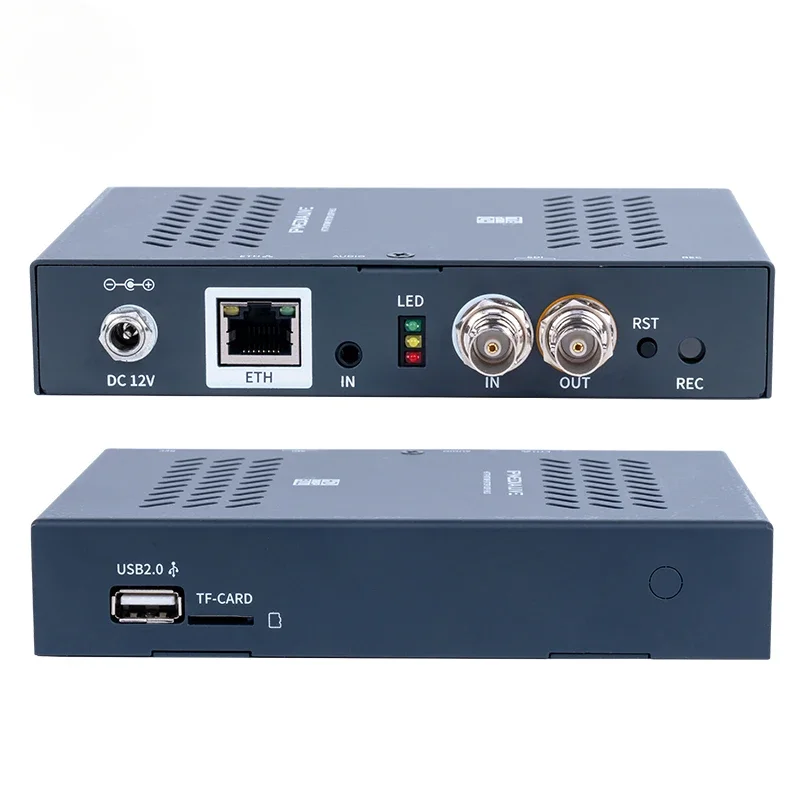 

H5610L WebRTC POE 4 streams H.265 SDI to IP SRT RTSP UDP 1080 60FPS Encoder with TF card and USB recording for