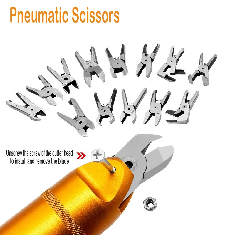 Air Nipper Pneumatic Scissors Shear Diagonal Cutting Pliers Tools for Cutting the Plastic, Iron, Copper and Other Wires