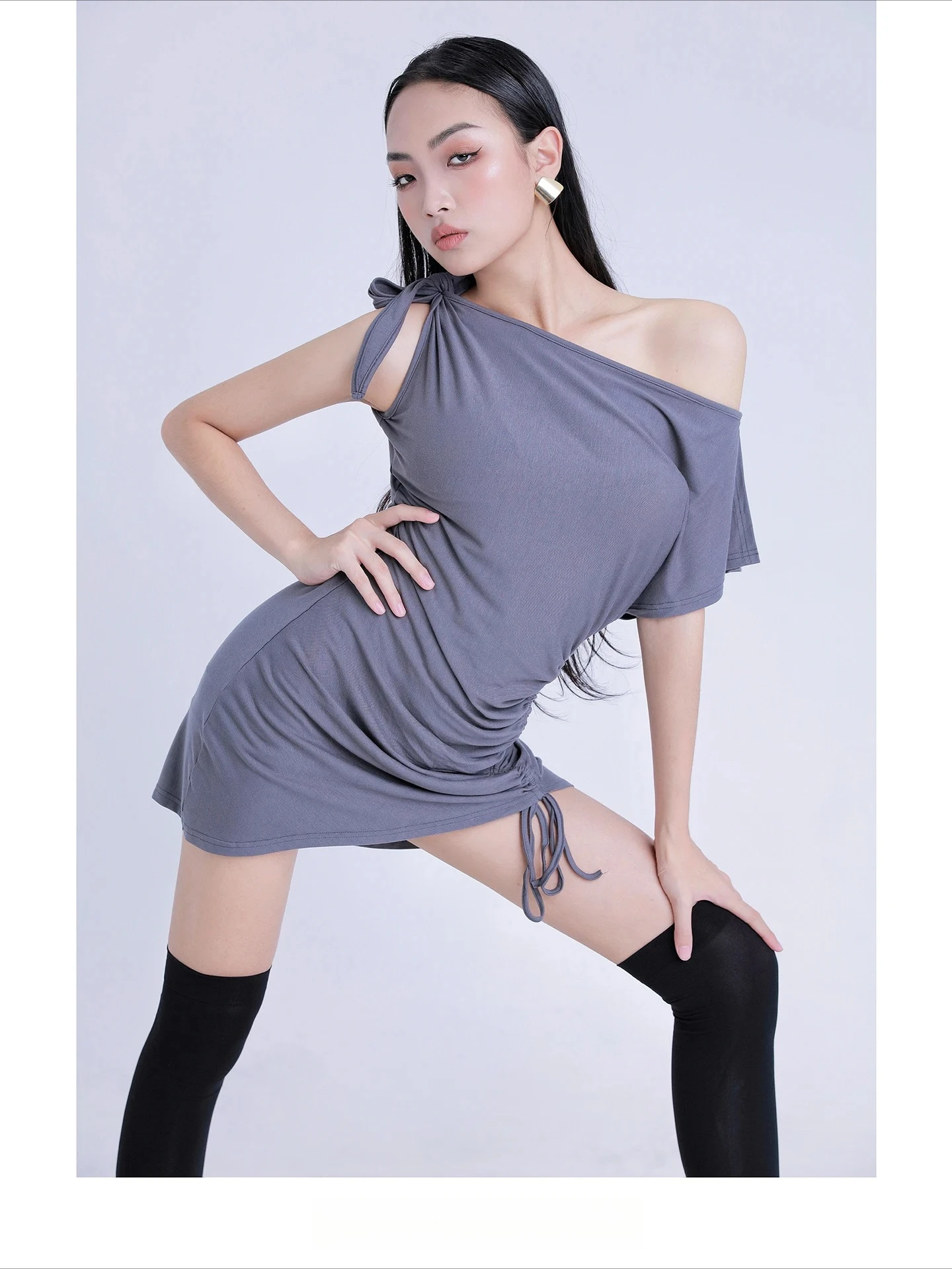 

UK Latin dance costume women summer figure-flattering training dress for teachers' daily practice: stretch dance outfit