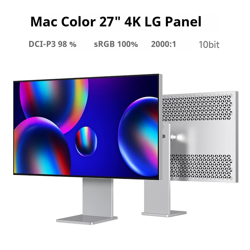 

27-inch 4K 60Hz Display IPS 10Bit Desktop Computer Screen contrast ratio 2000 ：1 Type-C Aluminum alloy metal material body