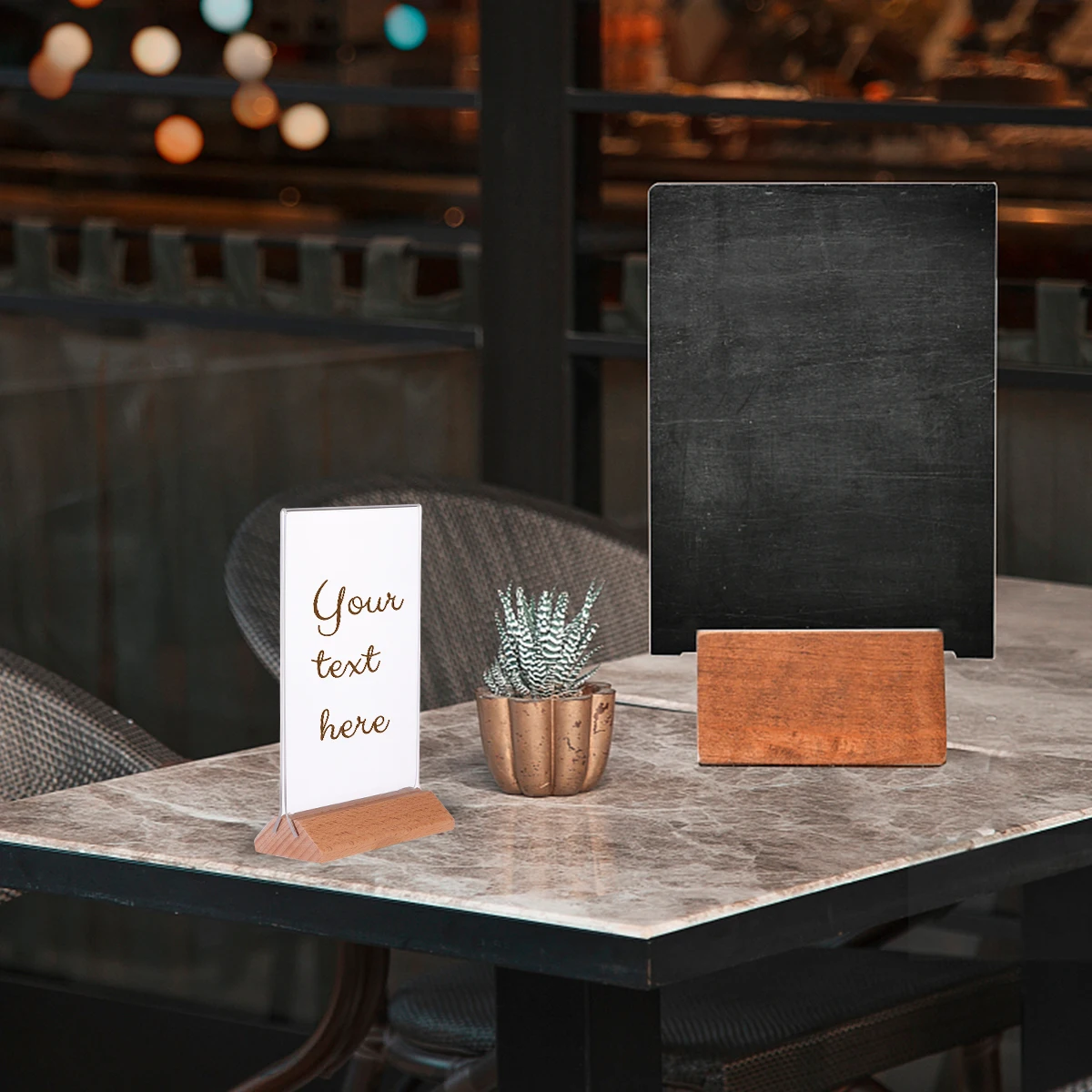 

Acrylic Sign Holder Table Menu Stand Restaurant Display Board Clear Countertop Wedding Shop Supermarket Advertising Card