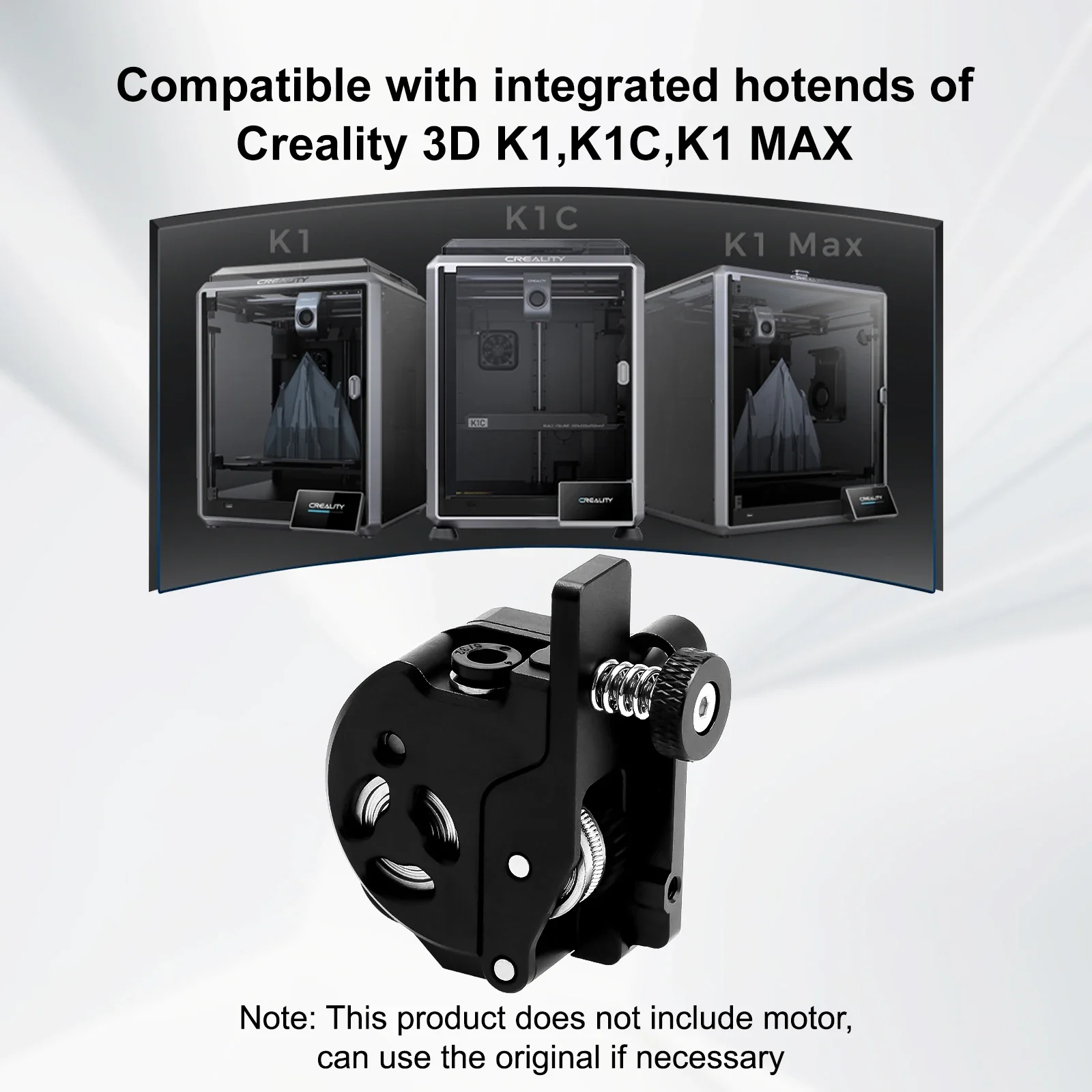 For Creality K1 K1C K1 Max Upgrade Extruder Kit All Metal Dual Gear Extruder Kit Nickel & DLC Coated Filament Drive Gear For K1C