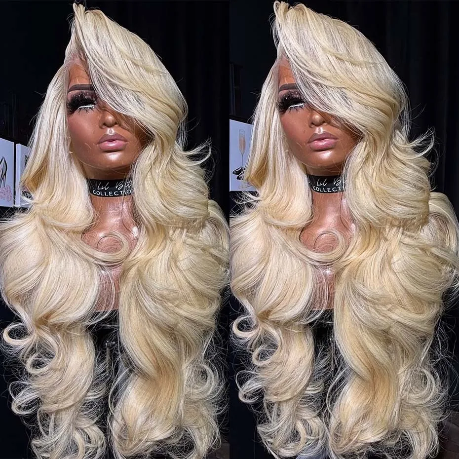 Smilegirl 613 Perruque Lace Frontale 13x6 Cheveux Humains Blond Body Wave pour Femmes, Densité 250, Ligne de Cheveux Naturelle avec Baby Hair