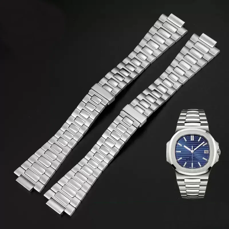 Watch Strap for Patek Philippe Nautilus 5711/5726 Fine Steel Watch Strap Male Convex Stainless Steel Watch Accessories 25mm