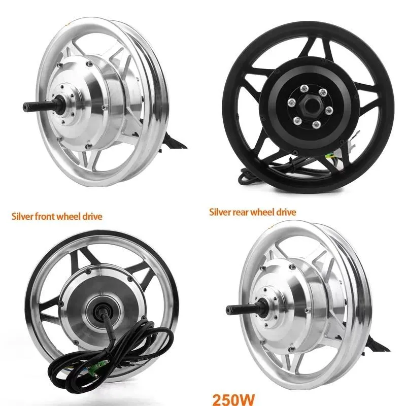 250W 12 Inch Hub Motor 24V 36V 48V Dual Output Shaft Electric Bicycle Front Rear Wheel Drive