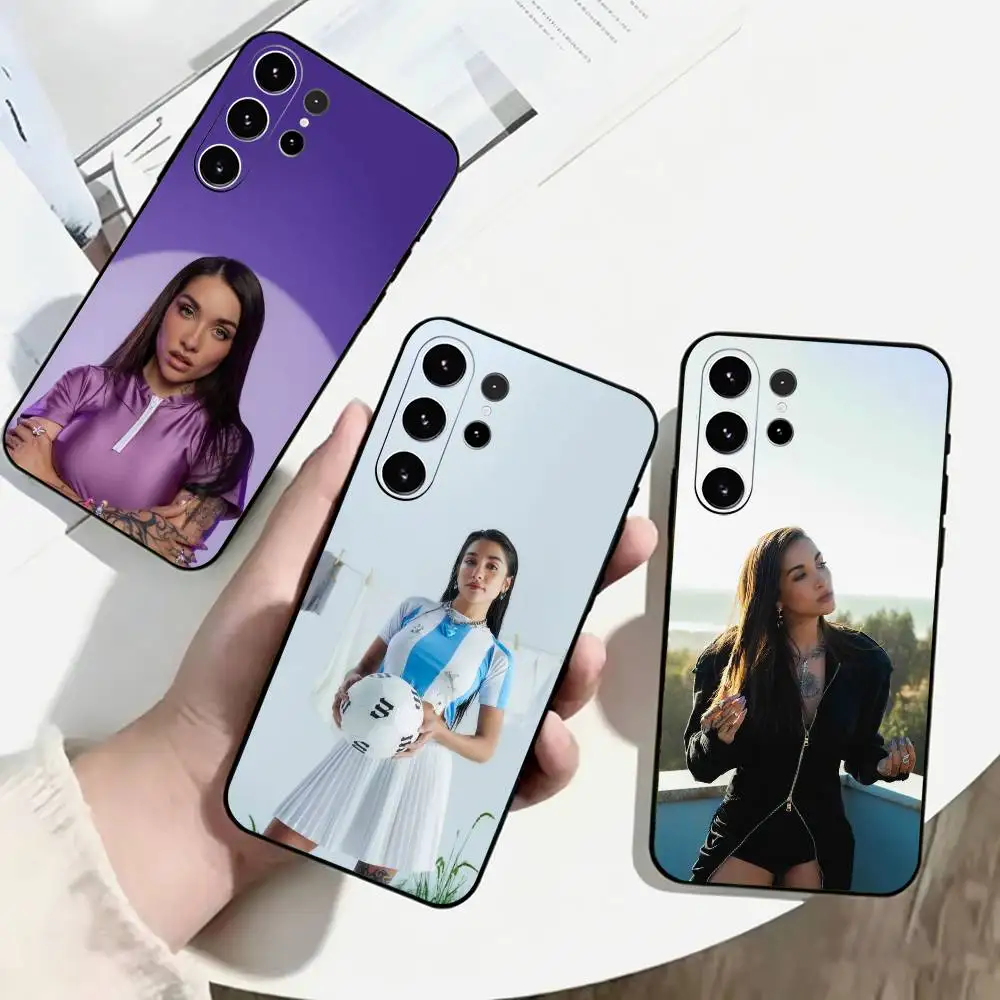 Funda para Teléfono Maria-A Becerra R-Regueton para Samsung S25, S24, S21, S22, S23, S30, Ultra, S20, Plus, Fe, Lite, Note, 10, Negra