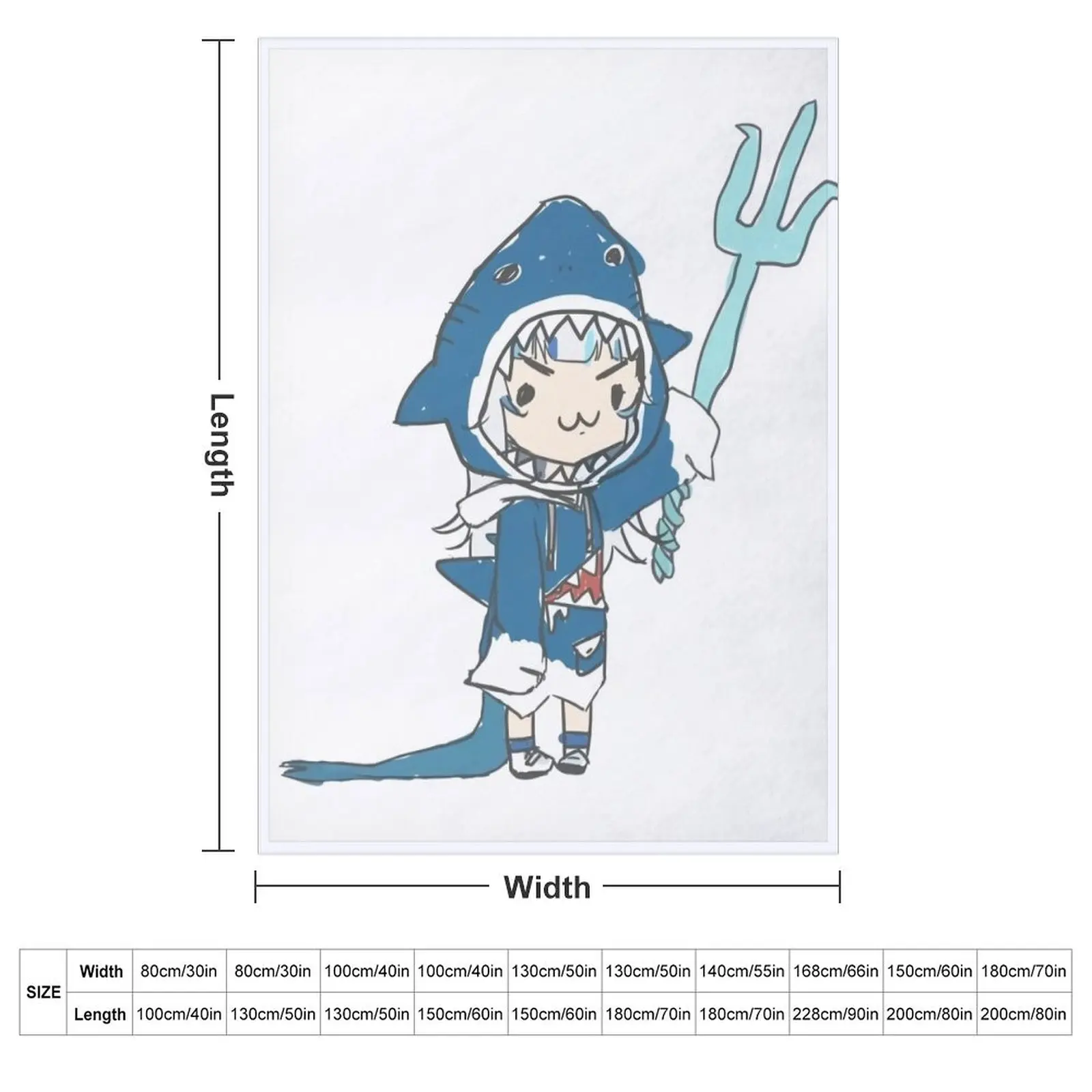 Gawr Gura LOADING screen - Hololive #hololiveEnglish #holoMyth Throw Blanket Decorative Beds manga Softest Luxury St Blankets